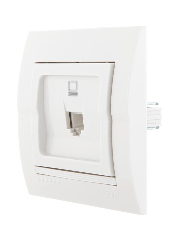  Розетка компьютерная СП Deriy RJ45 бел. LEZARD 702-0202-139 фото в каталоге от BTSprom.by