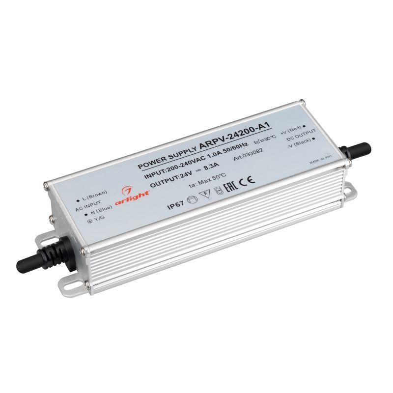 блок питания arpv-24200-a1 24в 8.3а 200вт ip67 метал. 3 года arlight 033092 от BTSprom.by