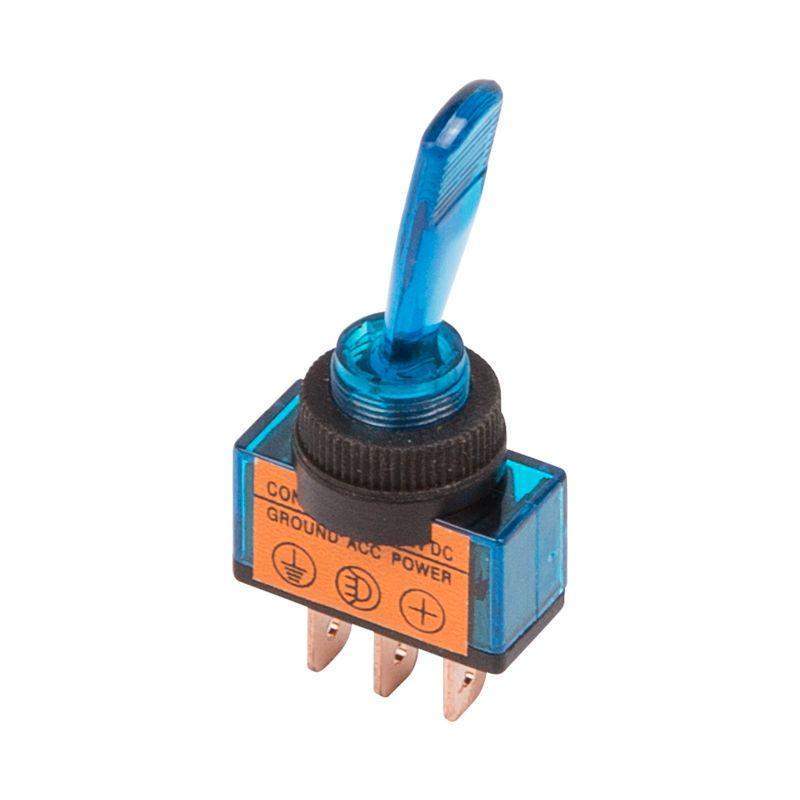 тумблер 12в 20а (3с) on-off 1п с син. подсветкой (asw-13d) rexant 36-4371 от BTSprom.by