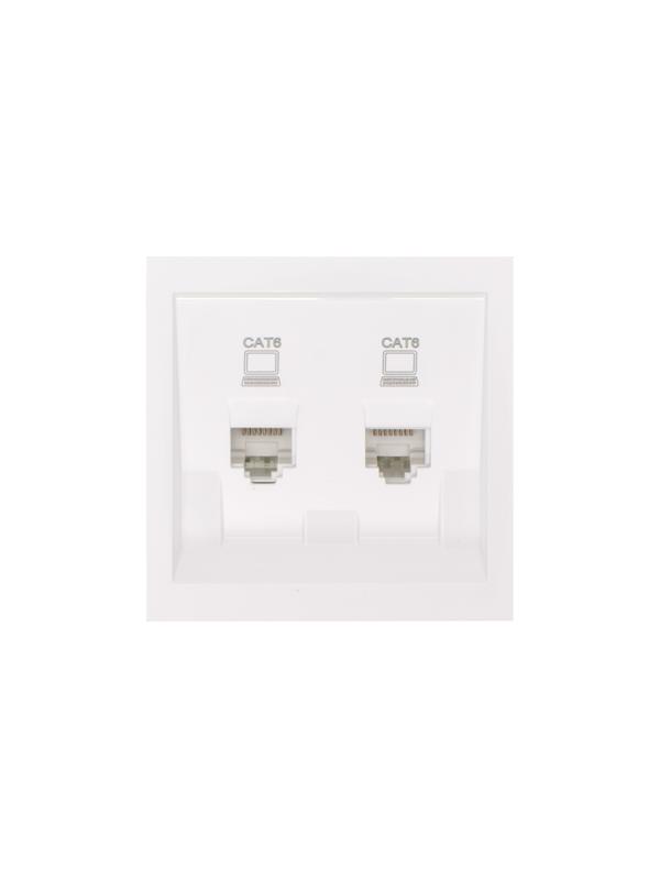 розетка компьютерная 2-м сп estet ip20 rj45 + rj45 с модулем кат.6 механизм бел. lezard 745-0288-142 от BTSprom.by