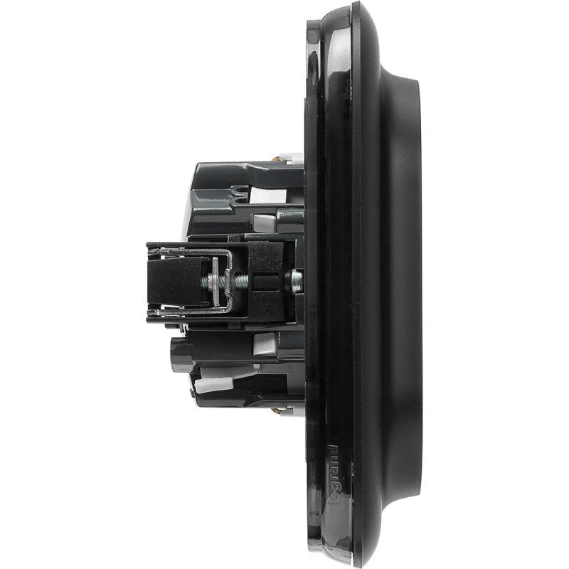  Розетка 2-м СП Valena Allure 16А IP20 250В 2х2P+E защ. шторки безвинт. клеммы с лицев. панелью антрацит Leg 753936 фото в каталоге от BTSprom.by