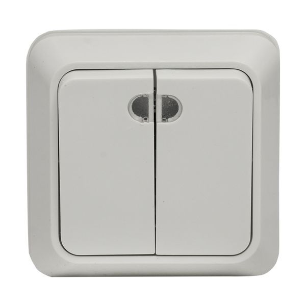  Выключатель 2-кл. ОП Рим 10А IP20 с индикатором бел. EKF ENV10-123-10 фото в каталоге от BTSprom.by