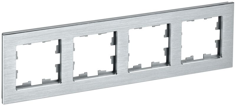 рамка 4-м brite ру-4-1-бра металл алюм. iek br-m42-m-k47 от BTSprom.by