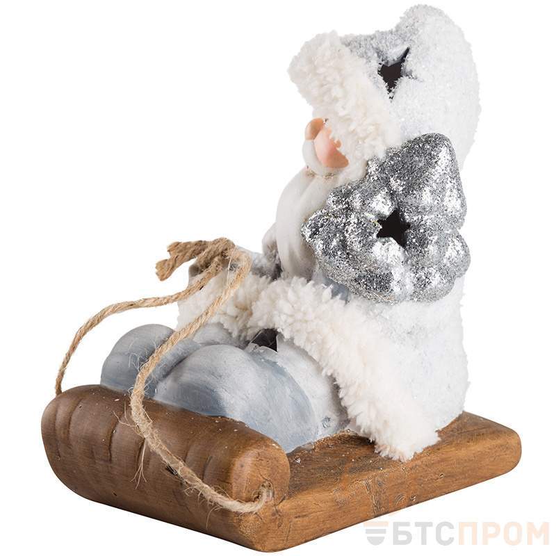  Керамическая фигурка Дед Мороз на санях 13х9,5х14 см фото в каталоге от BTSprom.by