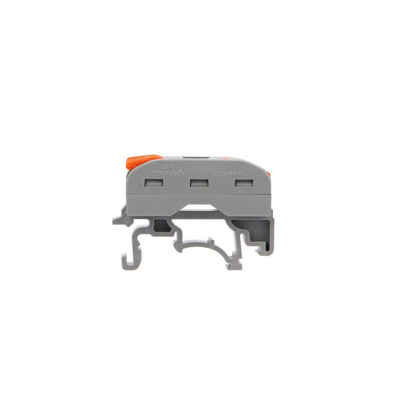  Клемма строительно-монтажная СМК проходная 222-423D 3п 0.08-4кв.мм с креплением на DIN-рейку сер. (уп.5шт) Rexant 07-5238-05 фото в каталоге от BTSprom.by