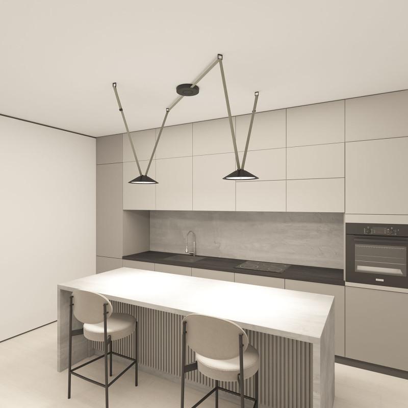  Светильник для трека-ремня Belty Flow 20Вт 3000К IP20 48В DC 300х71мм RA90 120град. со светодиодом алюм. черн. DENKIRS 760235 фото в каталоге от BTSprom.by