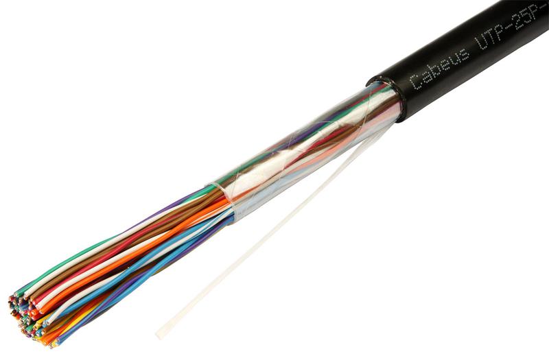 кабель витая пара utp (u/utp) кат.3 25 пар 24 awg ож solid для внешн. прокладки uv pe cabeus 7280c от BTSprom.by
