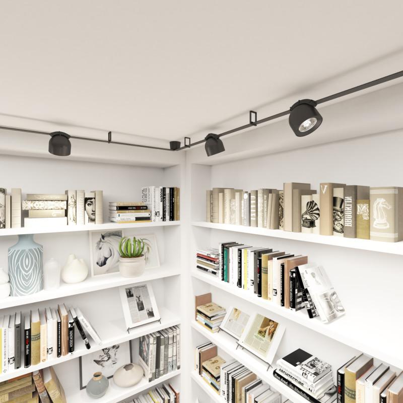  Светильник для трека-ремня Belty Spot 12Вт 4000К IP20 48В DC 100х107мм RA90 38град. поворотн. со светодиодом алюм. черн. DENKIRS 723198 фото в каталоге от BTSprom.by