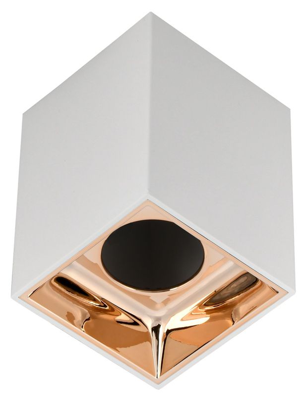 светильник 4112 накладной поворотный gu10 бел./золото пласт. iek lt-upb0-4112-gu10-1-k22 от BTSprom.by