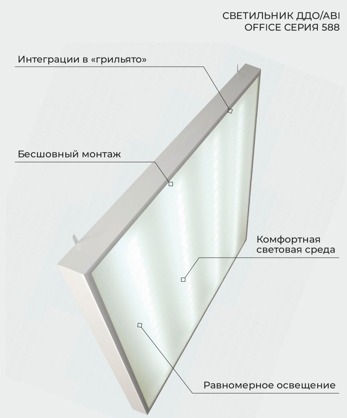 светильник ддо/abi office 02/18 вт серия 588 от BTSprom.by