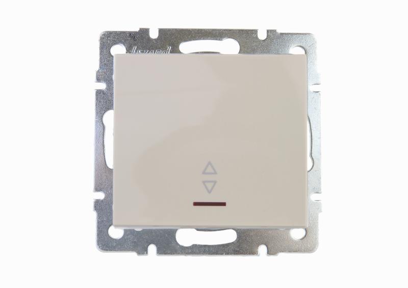 переключатель проходной 1-кл. сп rain ip20 с подсветкой механизм крем. lezard 703-0388-114 от BTSprom.by