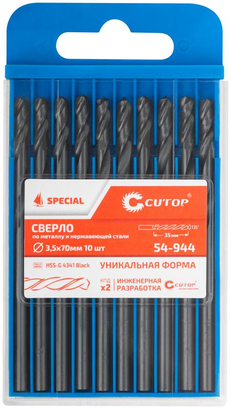  Сверло по металлу Special HSS-G 3.5х70/35мм (уп.10шт) Cutop 54-944 фото в каталоге от BTSprom.by