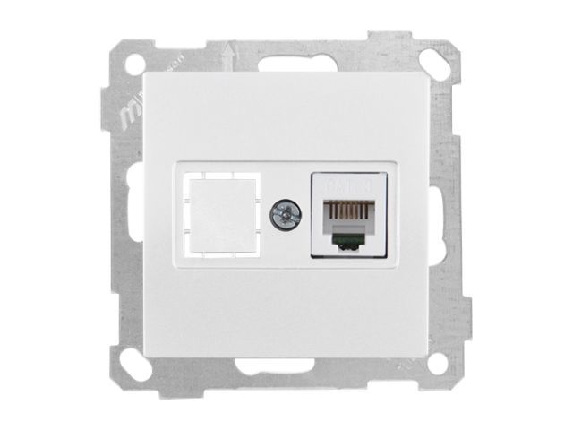 розетка телефонная 1хrj12 белая, elitra, mutlusan 2270 125 0101 от BTSprom.by