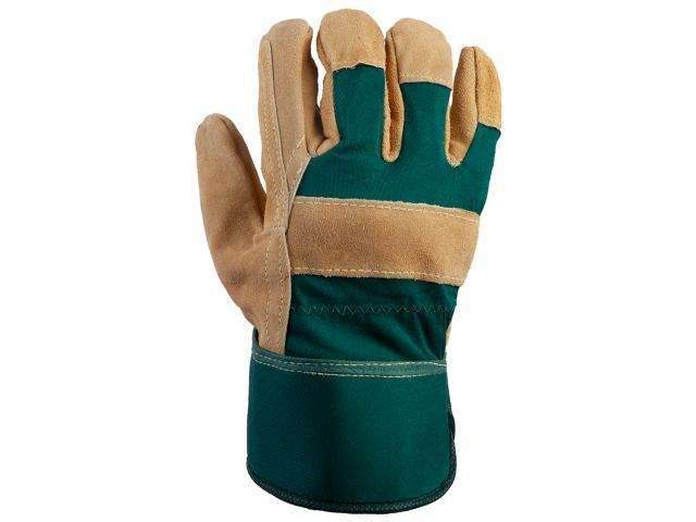 перчатки спилковые комбинированные, 10/xl, коричневый/зелёный, jeta safety (кожа супер премиум класса a+) от BTSprom.by
