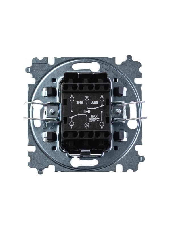  Переключатель 2-кл. СП Levit IP20 кофе макиато/бел. ABB 2CHH595245A6018 фото в каталоге от BTSprom.by