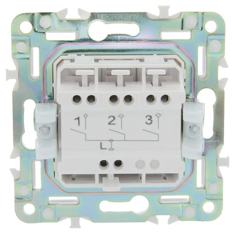  Выключатель 3-кл. SKANDY 10А SK-V11Gr сер. IEK SK-V30-0-10-K03 фото в каталоге от BTSprom.by