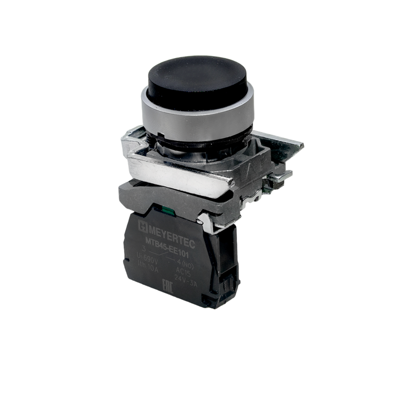 кнопка выступающая 1no ip65 металл mtb4-bl21 черн. овен 137130 от BTSprom.by