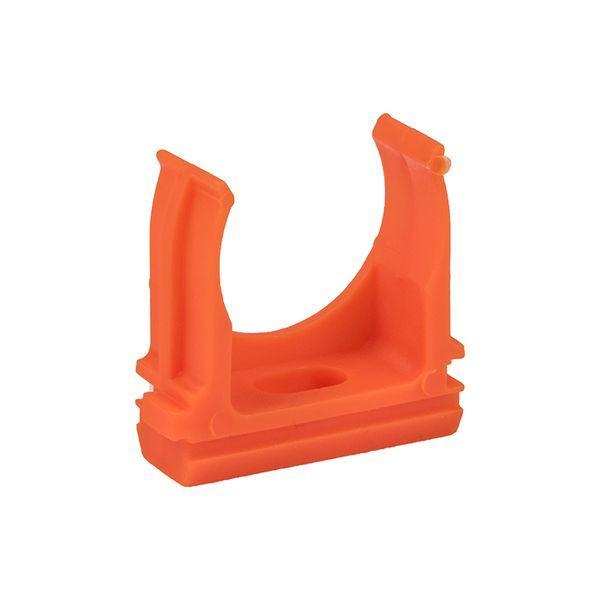 держатель для труб (клипса) d25мм оранж. (уп.10шт) plast ekf derj-z-25o от BTSprom.by