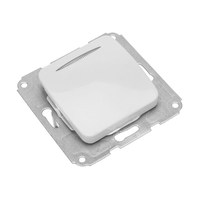  Выключатель 1-кл. СП DEA 10А с подсветкой механизм бел. Kranz KR-78-0201 фото в каталоге от BTSprom.by