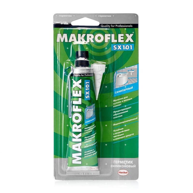 герметик санитарный силиконовый sx101 (70мл) бел. makroflex б0026311 от BTSprom.by