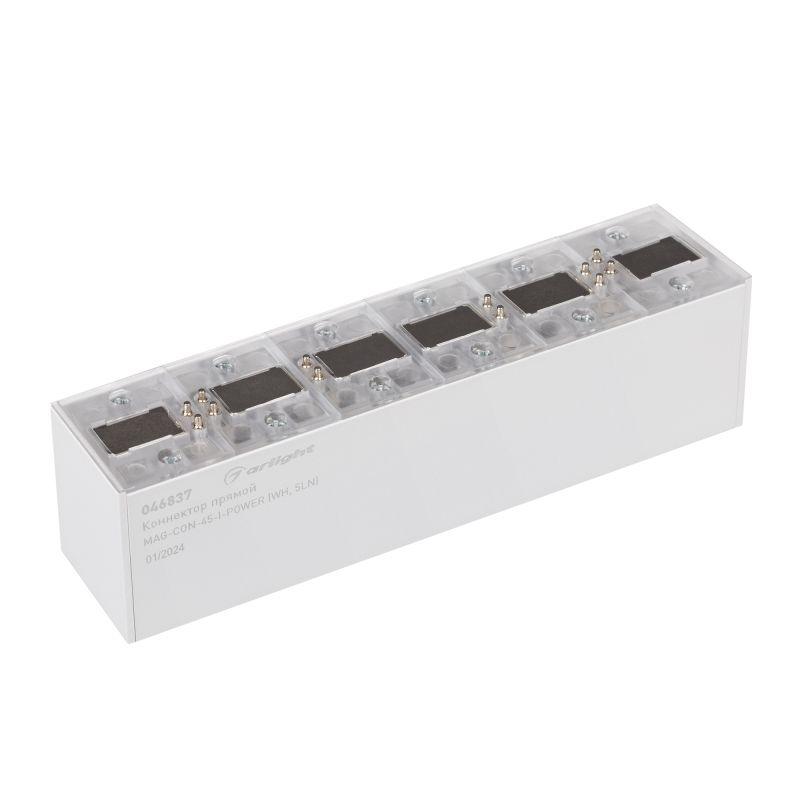 коннектор прямой mag-con-45-i-power (wh 5ln) ip20 металл arlight 046837 от BTSprom.by