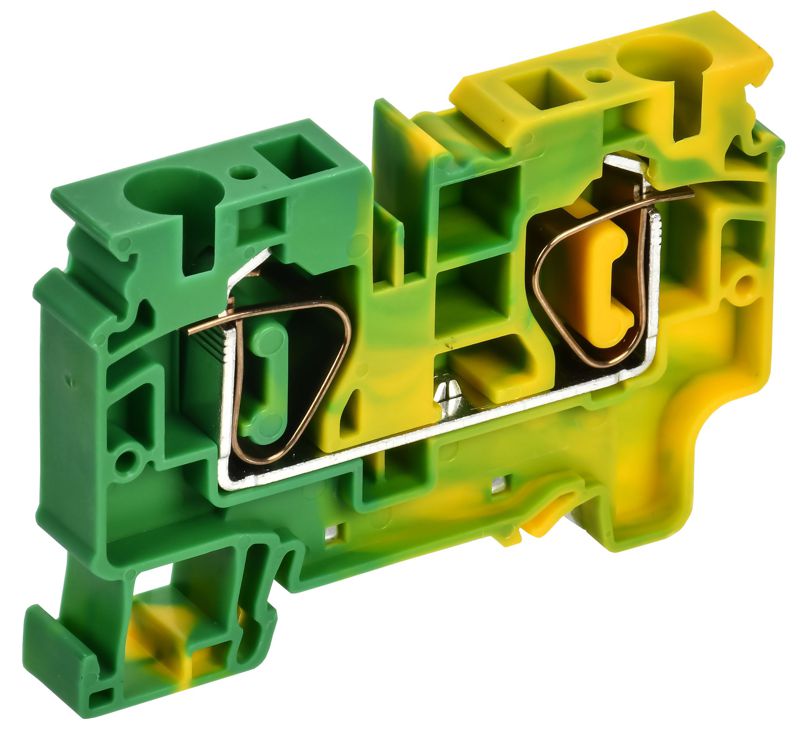 клемма пружинная проходная заземляющая cx10 pe 10кв.мм armafix iek af-ct41-00-k52-010 от BTSprom.by