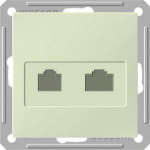  Розетка компьютерная + телефонная 2-м СП W59 RJ45 + RJ11 кат.5E 1А механизм сл. кость SE RSI-251TK5E-2-86 фото в каталоге от BTSprom.by