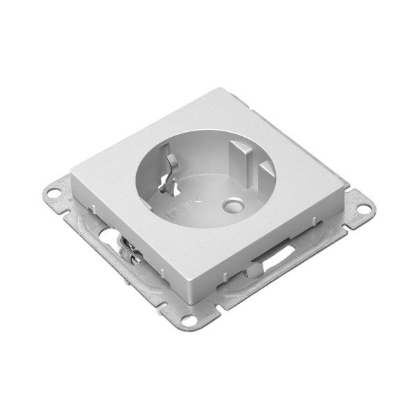  Розетка СП Эпика 16А с заземл. без защ. шторок механизм алюм. EKF UP1-SOA-110 фото в каталоге от BTSprom.by