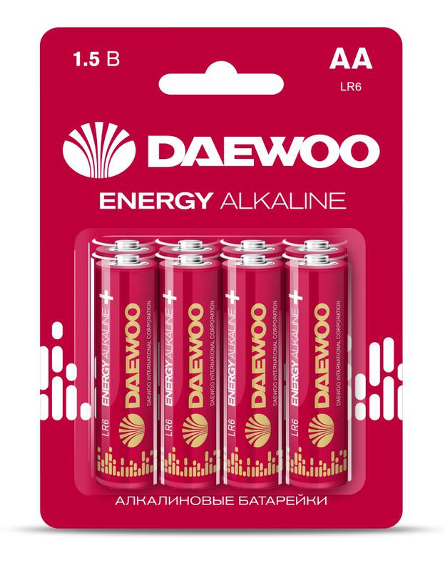 элемент питания алкалиновый aa/lr6 1.5в energy alkaline 2021 bl-8 (уп.8шт) daewoo 5031081 от BTSprom.by