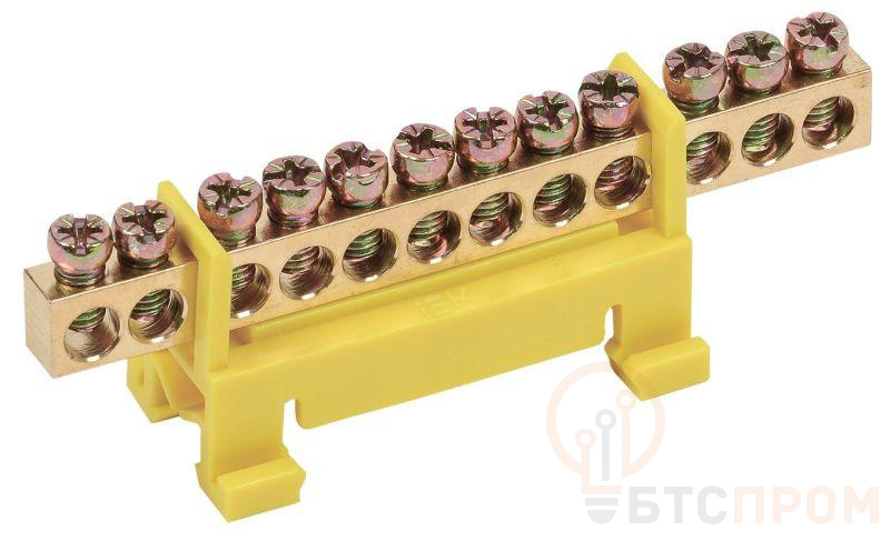 Шина PE "земля" на DIN-изол. "Стойка" ШНИ 6х9-12-С-Ж IEK YNN10-69-12P-K05 фото в каталоге от BTSprom.by  Шина PE "земля" на DIN-изол. "Стойка" ШНИ 6х9-12-С-Ж IEK YNN10-69-12P-K05 фото в каталоге от BTSprom.by