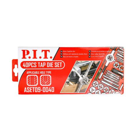 набор для нарезания резьбы метчик; плашки; держатели (40 предметов) p.i.t. aset09-0040 от BTSprom.by