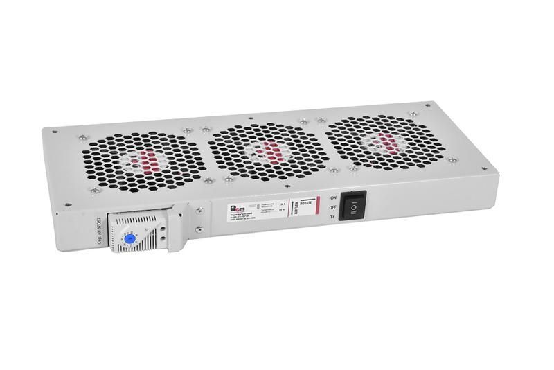 модуль вентиляторный r-fan-3tj-36v-48v 3 вентилятора с термостатом сер. rem 1500769 от BTSprom.by