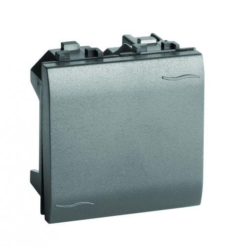 выключатель кнопочный 1-кл. 2мод. brava 16а ip20 черн. dkc 77022n от BTSprom.by