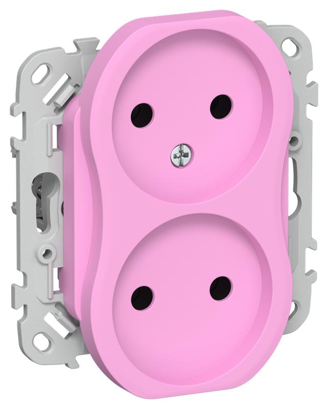 розетка 2-м сп flite рс02-0-флпр 10а без заземл. без защ. шторок механизм пурпур. iek fi-r20-10-k99 от BTSprom.by