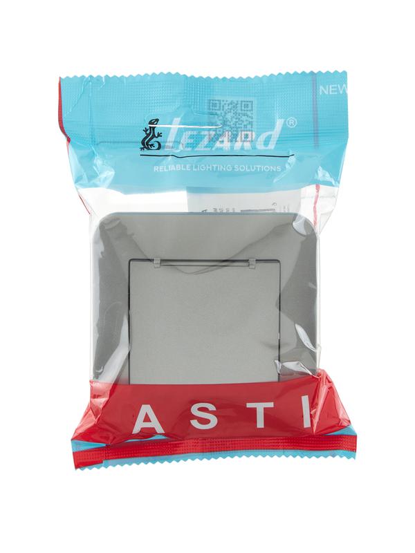  Розетка 1-м СП ASTI 16А IP20 с заземл. с крышкой термопласт в сборе платина. LEZARD 7081-3535-123В фото в каталоге от BTSprom.by