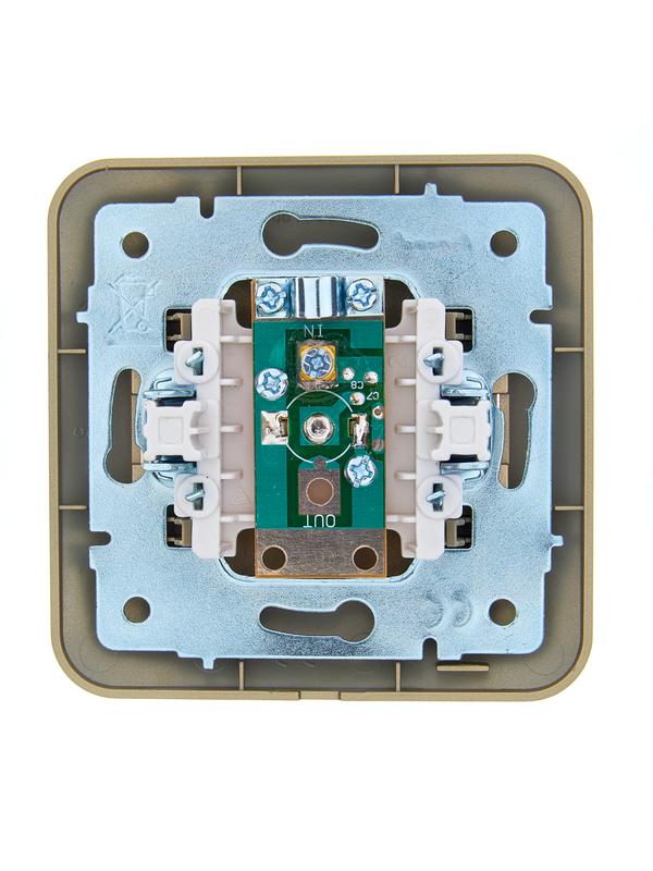  Розетка телевизионная оконечная TV СП ASTI IP20 в сборе золото. LEZARD 7081-3636-130 фото в каталоге от BTSprom.by