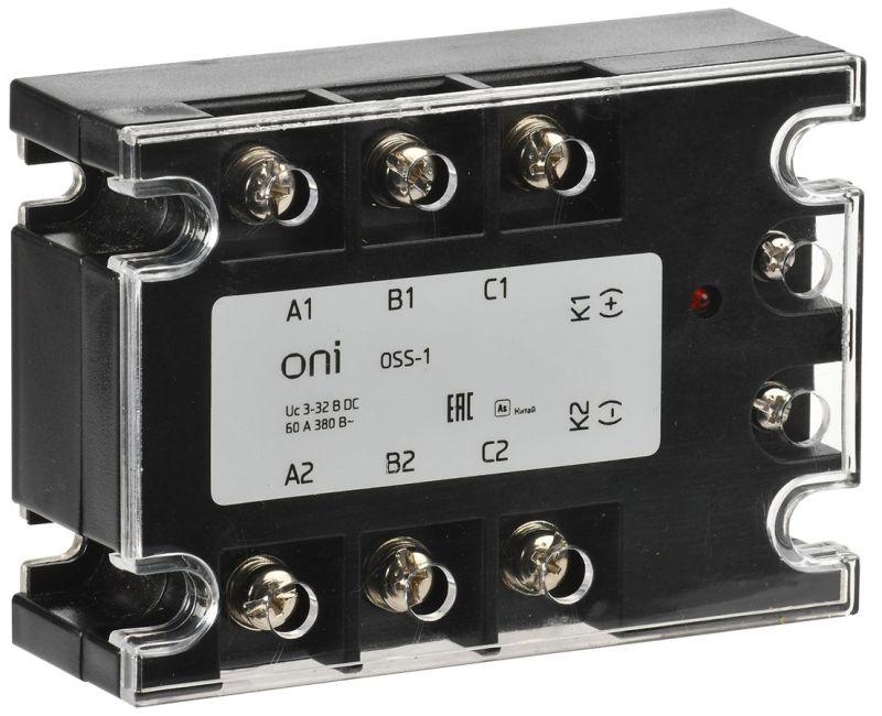 реле твердотельное oss-1 60а 380в ac 3-32в dc oni oss-1-3-60-b от BTSprom.by
