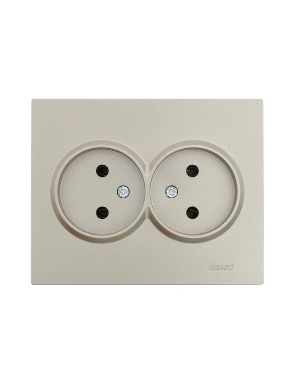 розетка 2-м сп vesna без заземл. пбт титан lezard 742-3700-128b от BTSprom.by