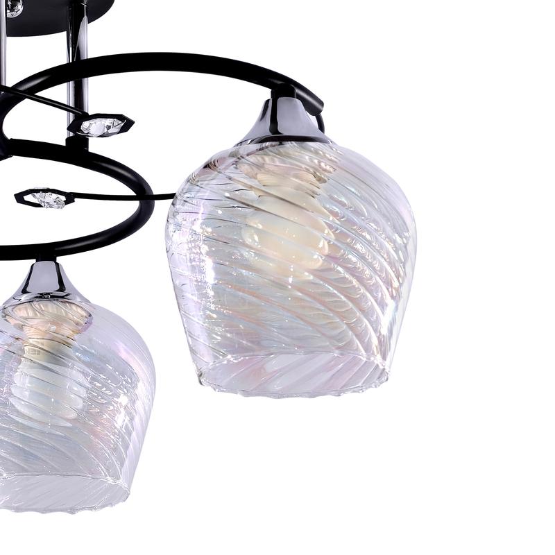  Светильник 11293-2/3 (Плафон 8310) НПБ 01-3х60-207 Е27 ИУ черн. хром Элетех 1005404878 фото в каталоге от BTSprom.by