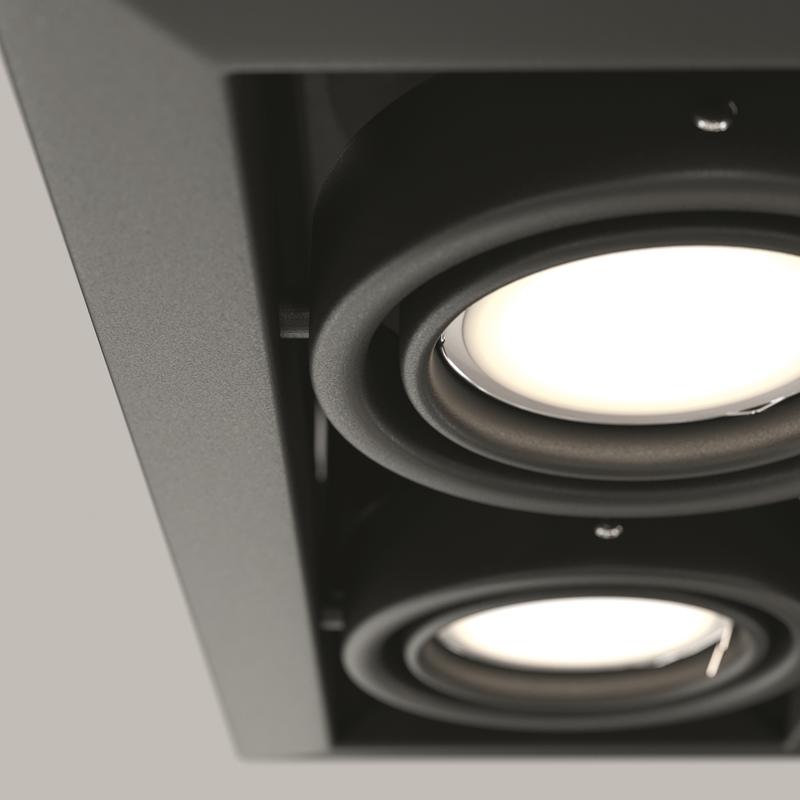  Светильник встраиваемый Metal Modern GU10 2x10Вт Maytoni DL008-2-02-B фото в каталоге от BTSprom.by