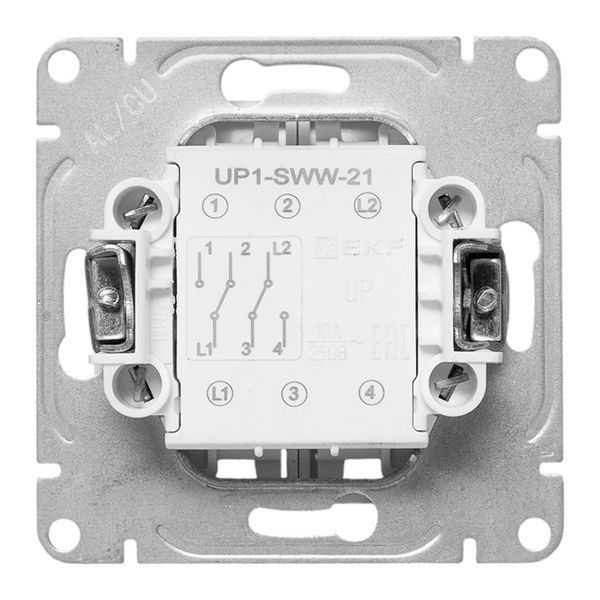  Выключатель проходной 2-кл. СП Эпика механизм бел. EKF UP1-SWW-21 фото в каталоге от BTSprom.by
