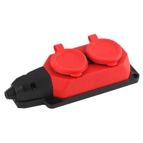 колодка удлинителя 2-м с заземл. 16а ip44 k-2e-red-ip44 каучук красн. эра б0044551 от BTSprom.by