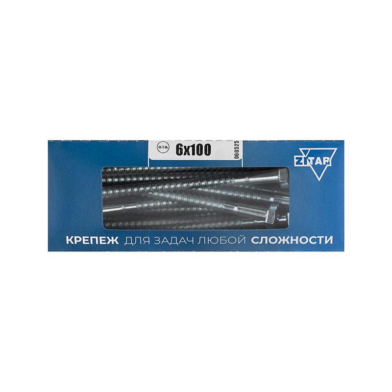 болт сантехнический 6х100 din 571 оцинк. (уп.30шт) tech-krep/zitar 126552 от BTSprom.by