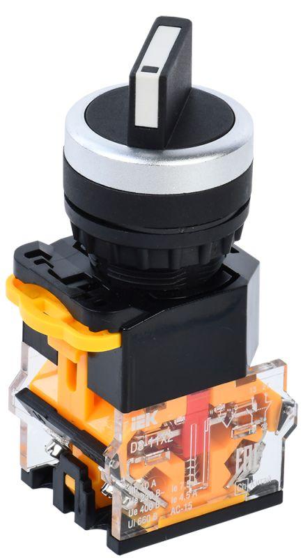 переключатель d8-11x2 на 2 полож. 1но+1нз черн. karat iek bsw30-11x2-3-24-2-k02 от BTSprom.by