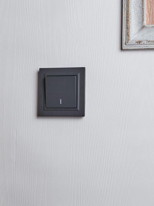  Выключатель проходной 1-кл. СП BRITE ВС10-1-7-БрГ 10А с индик. механизм графит IEK BR-V12-1-10-K53 фото в каталоге от BTSprom.by