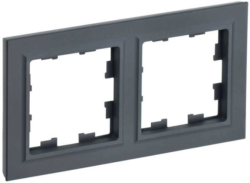 рамка 2-м brite ру-2-брг графит iek br-m22-k53 от BTSprom.by