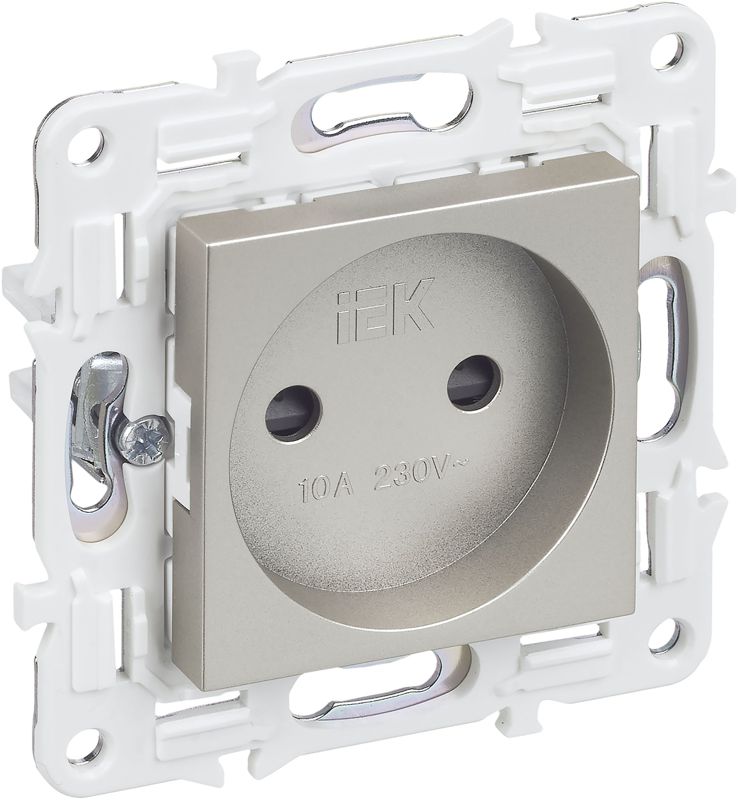 розетка skandy 10а без заземл. защ. шторки sk-r01sh шампань iek sk-r13-10-k37 от BTSprom.by