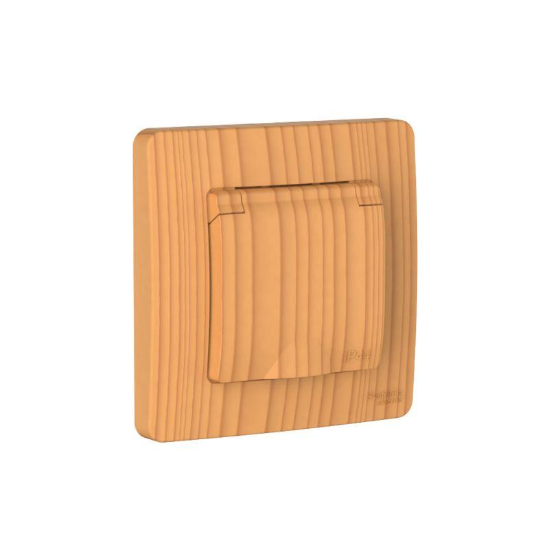 розетка 1-м сп blanca 16а ip44 250в с заземл. защ. шторки с крышкой ясень se blnrs441115 от BTSprom.by