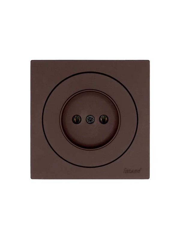  Розетка 1-м СП OSEN без заземл. ПБТ механизм шоколад LEZARD 743-7388-121B фото в каталоге от BTSprom.by