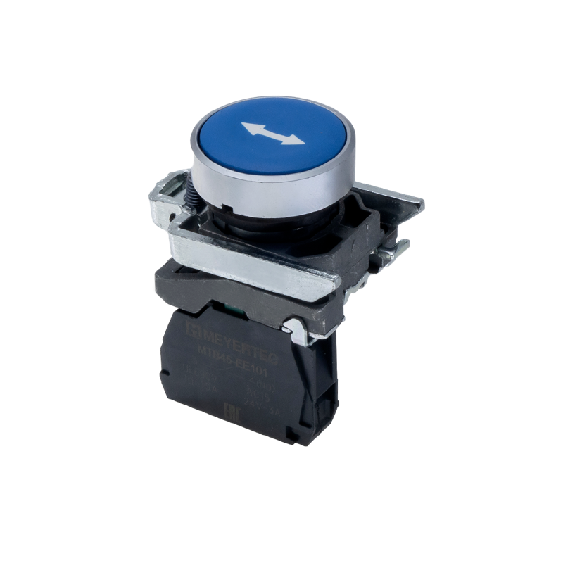 кнопка плоская маркировка "стрелка влево-вправо" 1no ip65 металл mtb4-ba61781 син. овен 137123 от BTSprom.by